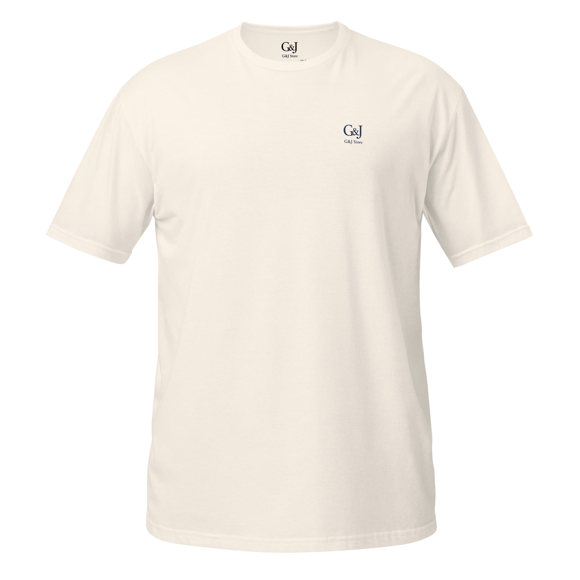 Unisex basic softstyle natural t-shirt with G&J Store logo on chest
